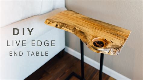 Live Edge Wood End Table Decoration Examples