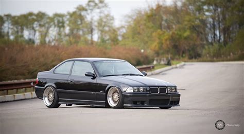 Black Bmw E36 Coupe Slammed On Some Cult Classic Bbs Rs Wheels