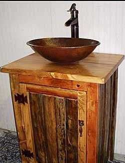 Stylish bathroom vanity cabinets for the bathroom of your dreams! Rustic LOG Bathroom Vanity - MS1373-25 - Pump Faucet - 25 ...
