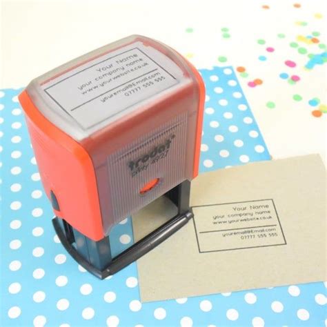 Self Inking Business Card Stamp Eco Business Card Personalized