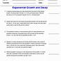 Exponential Growth Worksheet Answers