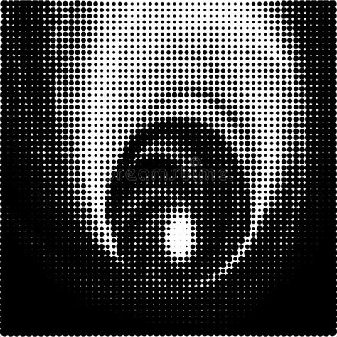 Abstract Geometric Black And White Graphic Design Print Halftone Stock