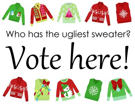 Ugly Sweater Party Free Printables The Country Chic Cottage
