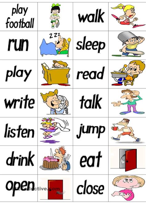 Verbs Dominoes Engelska English Verbs English Grammar English Lessons