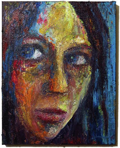 Original Oil Painting Portrait Face Impressionist Contemporary