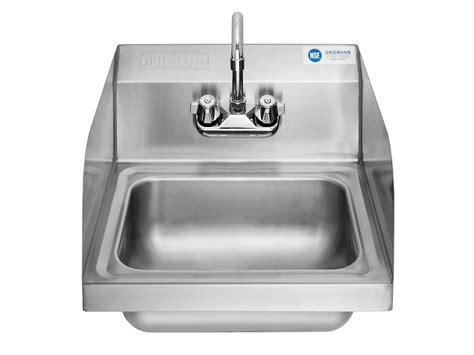 Gridmann Commercial Nsf Stainless Steel Sink With Faucet And Side
