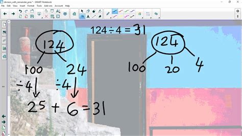 Division Of 3 Digit By 1 Digit Number Using Part Whole And Partitioning