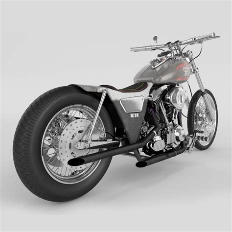 Introducing the lobo negro fxr project. Harley Davidson FXR 1989 Custom 3D Model - FlatPyramid