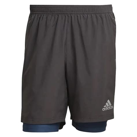 Adidas Own The Run 2in1 7inch Mens Running Short Dgh Solid Grey