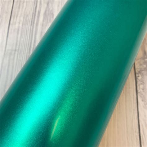 Teal Polished Metal Adhesive Vinyl