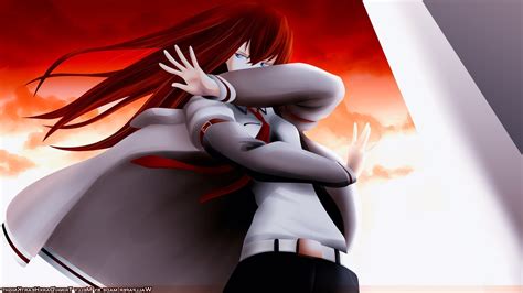 1920x1080 Anime Anime Girls Steinsgate Redhead Makise Kurisu White