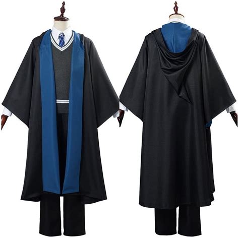 Harry Potter School Uniform Ravenclaw Robe Cloak Outfit Halloween