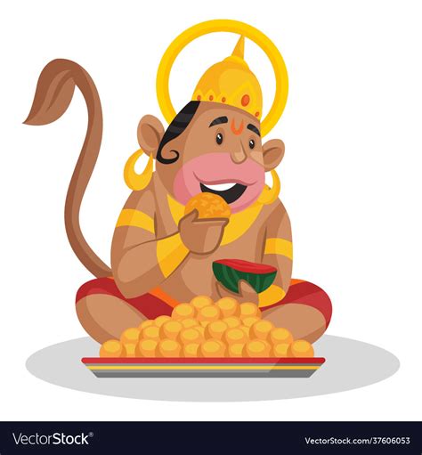 Lord Hanuman Cartoon Character Royalty Free Vector Image