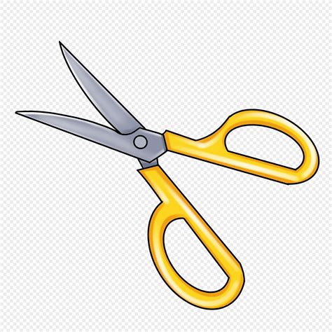 Cartoon Yellow Scissors Illustration Png Imagepicture Free Download