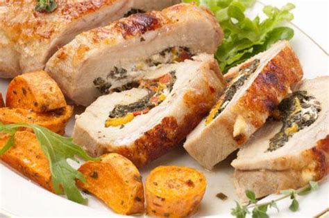 Add the remaining ½ teaspoon chopped rosemary, pepper and salt and stir to make a paste. Roasted Pork Loin With Spinach, Peppers, and Mushrooms