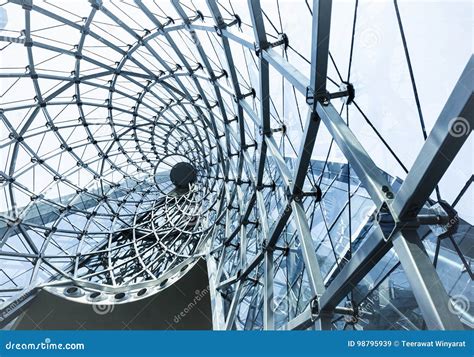 Architecture Curve Modern Building Glass Metal Structure Stock Image Image Of Modern Abstract