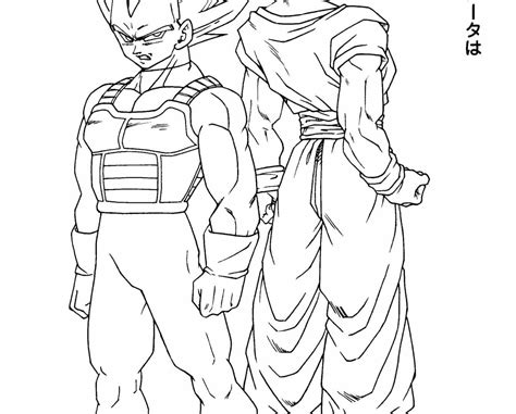 Goku And Vegeta Coloring Pages At Free