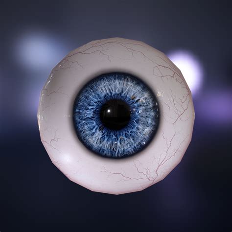 3d Model Realistic Stylized Human Eye Vr Ar Low Poly Cgtrader
