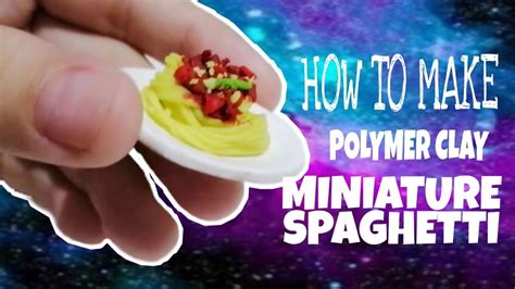 Miniature Food Spaghetti Polymer Clay Tutorial Clay Art Youtube
