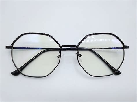 Octagon Glasses Frame Anti Blue Light Prescription Glasses Etsy Uk