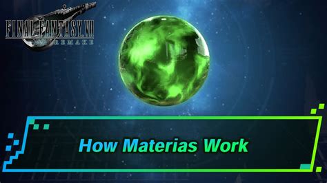 【final Fantasy 7 Remake】how Materias Work【ff7r】 Youtube