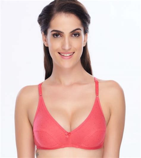 Daisy Dee Cotton Lightly Padded Non Wired Full Coverage Red Bra LULU