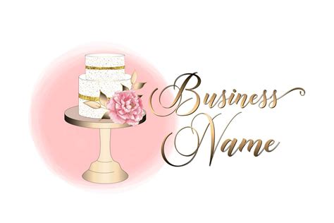 Premade Cake Logo Custom Logo Design Bakery Logo Sweets Etsy Logo