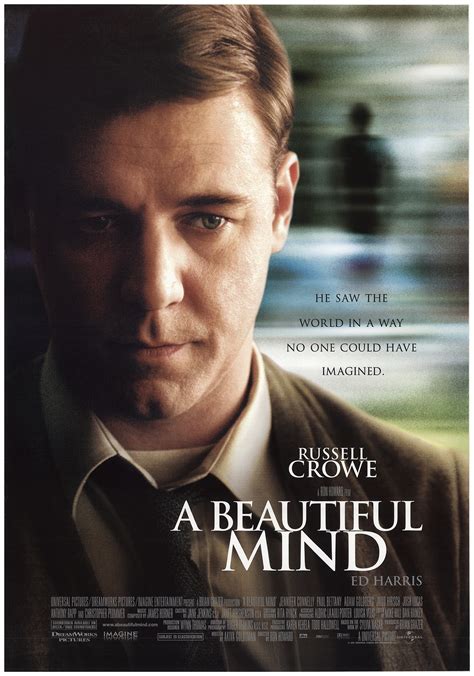 A beautiful mind is not an insult to the intelligence, not quite. A Beautiful Mind 2001 Original Movie Poster #FFF-73817 ...
