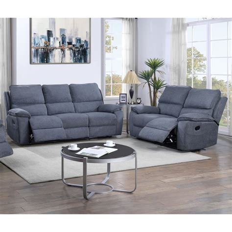 2 Piece Set Reclining Sofa And Loveseat Furniture And Mattress Discount King