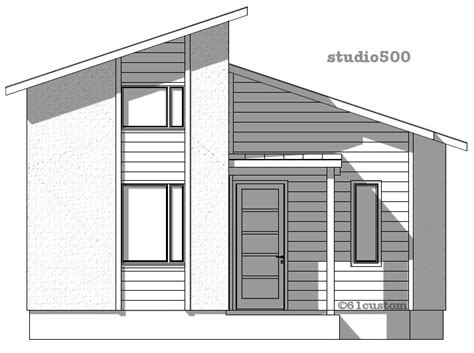 Studio500 Modern Tiny House Plan 61custom Tiny House