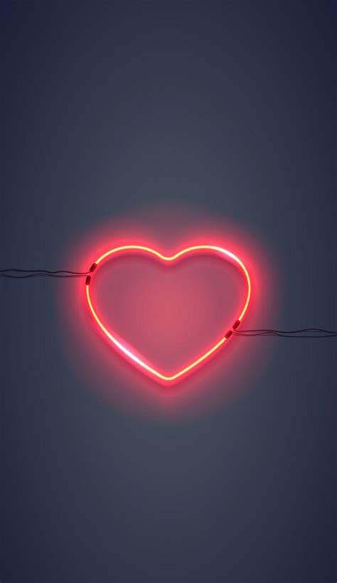 Retro Red Heart Aesthetic Neon Wallpapers Wallpaper Cave