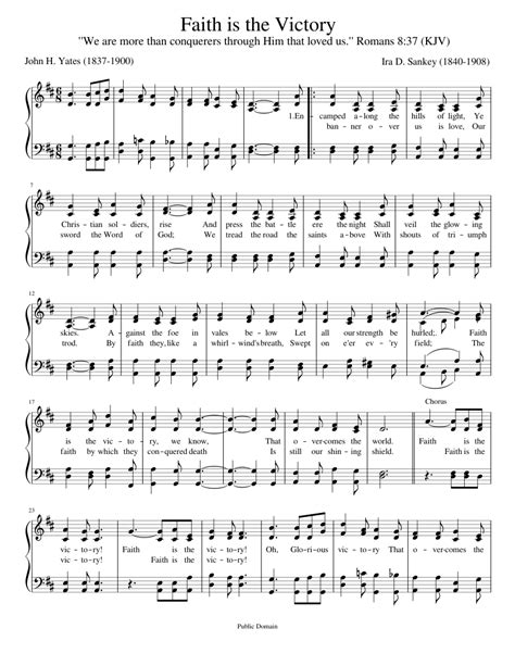 Faith Is The Victory Sheet Music For Piano Download Free In Pdf Or Midi