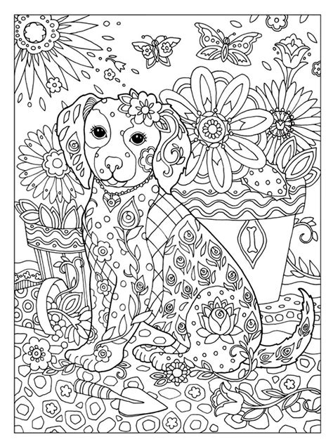 See more ideas about dog coloring page, coloring pages, adult coloring pages. Marjorie Sarnat - Dazzling Dogs | Dog coloring book, Dog ...