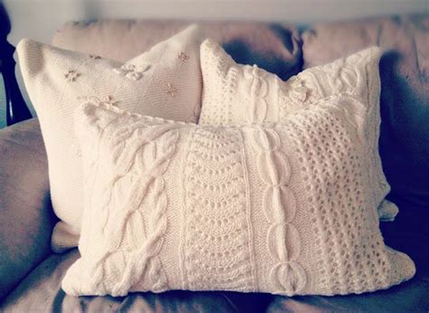 Turn Some Old Sweaters Into Cozy New Pillows Diy Sweater Sweater