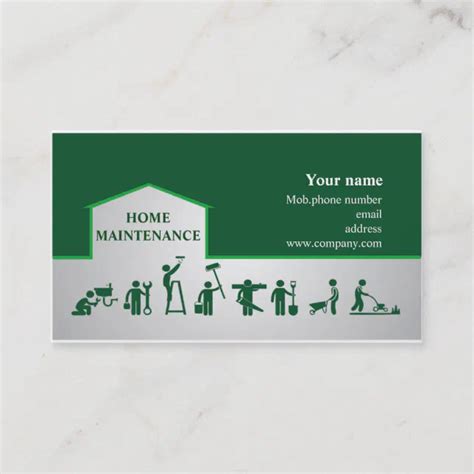 Handyman And Home Maintenance Services Business Card Zazzle