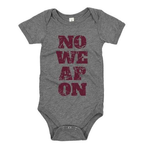 No Weapon Shall Prosper Maroon Text Infant Bodysuit Baby Bodysuit