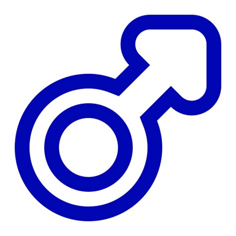 Símbolo De Género Masculino Icono Azul