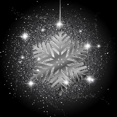 Christmas Snowflake Glitter Background Vector Free Download