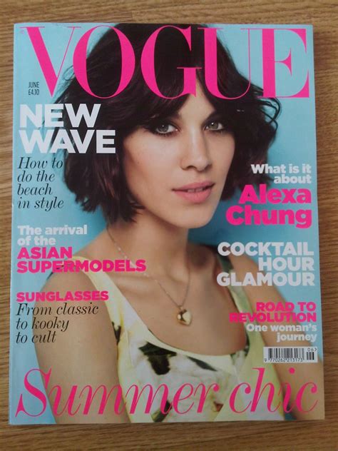 Alexa Chung For Vogue Uk June The Front Row View