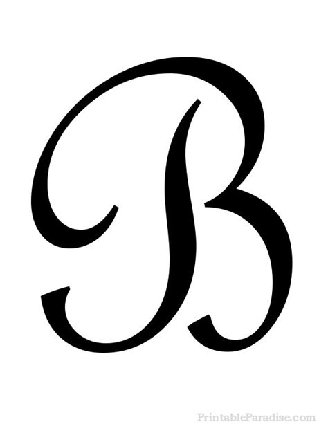Printable Letter B In Cursive Writing Stitchesquilt Cursive