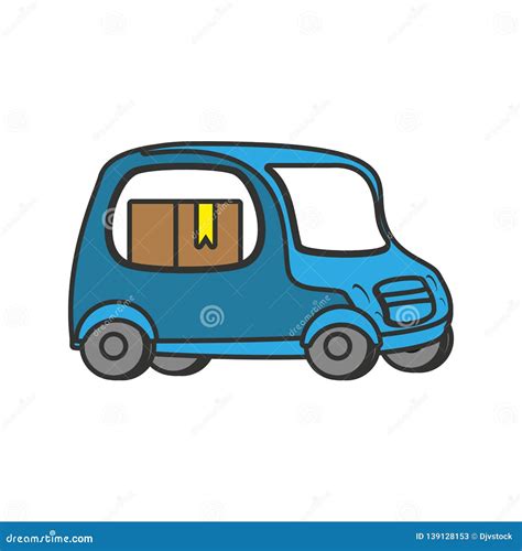 Little Delivery Car Icon Stock Vector Illustration Of Concept 139128153