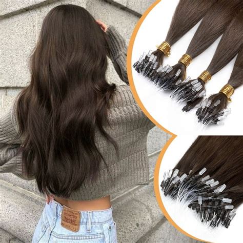 Sego Micro Loop Real Thick Human Hair Extensions 50 Strands Invisible
