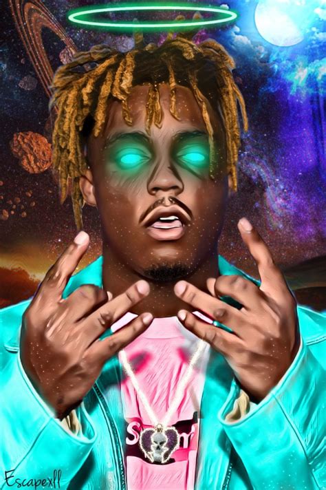 Juice Wrld~Lean wit me-Art by me | Rapper art, Juice rapper, Hip hop art