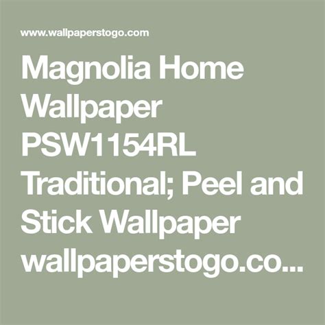 Magnolia Home Wallpaper Psw1154rl Traditional Peel And Stick Wallpaper