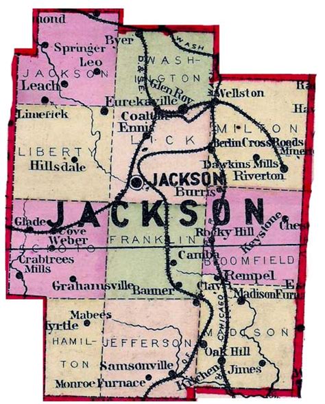 Ohio Genealogy Express Jackson County Ohio Map Of Jackson County Oh