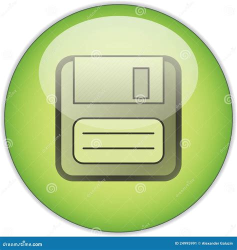 Green Save Button Stock Image Image 24995991