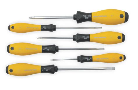 Wiha Tools Esd Safe Screwdriver Set 6 Pieces Phillipsslotted Tip 3