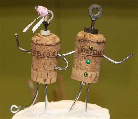 Whimsical Cork Wedding Cake Topper by Beflourish on Etsy ...