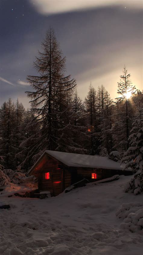 25 Winter Cabin Wallpaper For Iphone Basty Wallpaper