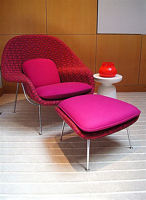 Eero saarinen designed the womb chair at florence knoll's request. the womb chair w/ custom maharam fabrics | Chair design ...